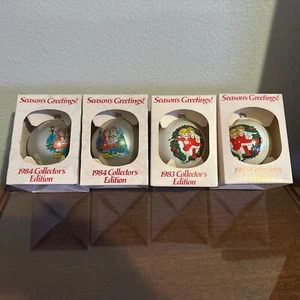 Lot Of 4 Campbell Kids Collectors Edition Christmas Ornaments 1983 - 1984 - Picture 1 of 11