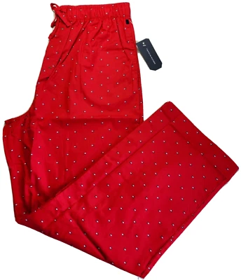 Tommy Hilfiger Hombre Pijama Salón Dormir Pantalones M L Rojo Logotipo Nuevo Precio de venta sugerido por el fabricante $42 Foto 1 de 4