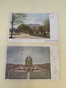 Salt Lake City Utah Great Mormon Tabernacle Interior & Exterior Postcards - Picture 1 of 4