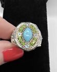 Ross Simons Ring Size 7 Blue Green Stones Sterling Silver