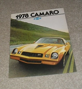 Chevrolet Camaro Brochure 1977 For 1978 Model Year Z28 - Rally Sport - Type LT - Picture 1 of 1