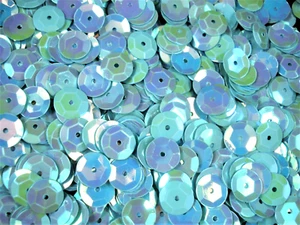 Taza Lentejuelas 10mm Aqua AB 20g Hágalo Usted Mismo Disfraz Escenario Baile Costura - Imagen 1 de 1