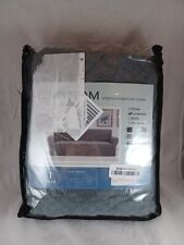 Stretch Knit Loveseat Slipcover Gray 57" to 70" Wide Textured Grey checker 