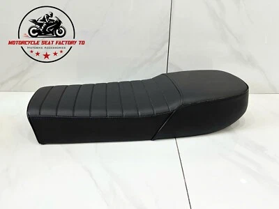 73-78 Yamaha TX500 Solo Single Style Metal Pan XS500 1975 Motorcycle Seat Black. - Image 1 of 4