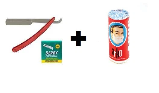 Rasiermesser Set SEDEF Ustura Bartschneider + 100 Derby Klingen + Arko Seife