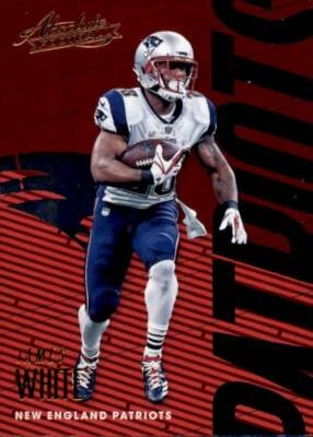 2018 Panini Absolute Base #67 James White New England Patriots - Image 1 of 2
