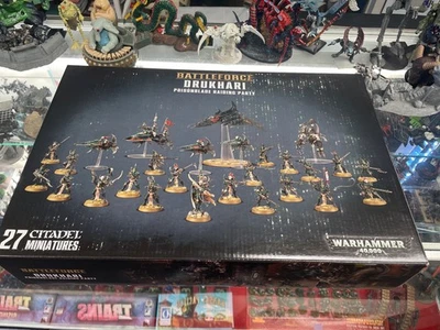 战锤 40K Drukhari 毒刃突袭派对 Battleforce OOP 2019 全新带盒 — 第 1/4 张图片
