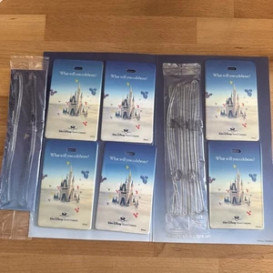 6-Vintage "What will you celebr?" Walt Disney Travel Company Kofferanhänger Neu - Bild 1 von 6
