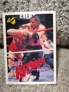 1990 Clásico WWF Lucha Libre Brett The Hit Man Hart #123 - Imagen 1 de 4
