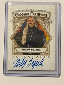 Upper Deck 2025 Goodwin Champions Riley Tejcek Bobsled Auto - Foto 1 di 2