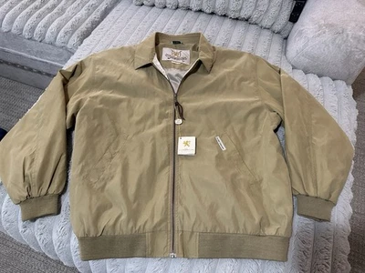 Chaqueta De Colección Clark & Gregory Para Hombre L Marrón Cremallera Completa Repelente al Agua NUEVA Foto 1 de 4
