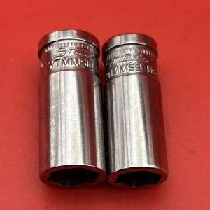 Snap On 1/4" Drive 6PT Flank Drive Xtra Semi-Deep Socket 9mm & 10mm - Picture 1 of 4