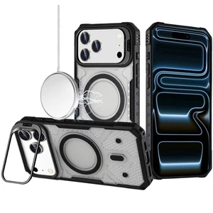 Funda resistente con soporte para cámara para iPhone 17 PRO con círculo magnético + vidrio templado - Imagen 1 de 9