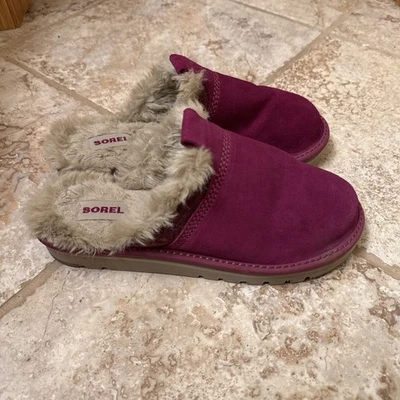 Zapatos Sorel para mujer talla 8 piel sintética forrados sin cordones zueco de gamuza NL2126-671 acogedor Foto 1 de 4