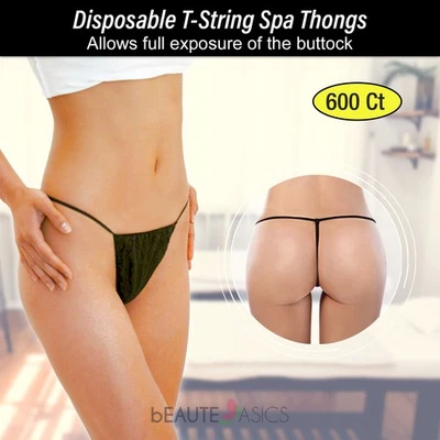 600 piezas desechables para mujer T-string spa tanga spray bronceador depilación con cera (DP108x50) Foto 1 de 4