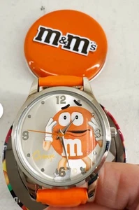 Vintage M&M Orange Ladies Watch With Original Collectors Tin - Picture 1 of 2