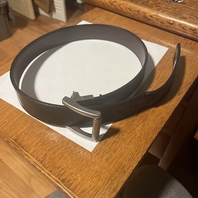 TRUE RELIGION Mens LUMIN TEXTURED ROLLER TWIST REV. BELT Size 32 Black/Brown - Image 1 of 4