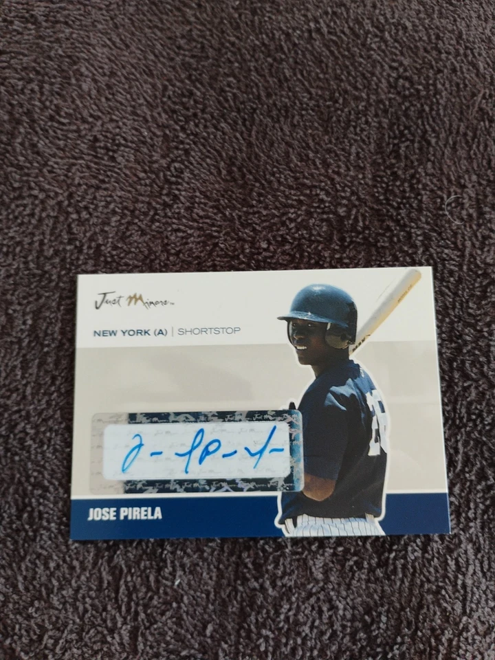 2007 Just Memorabilia Jose Pirela New York Yankees Single A Auto MILB Card JA-37 - Image 1 of 2