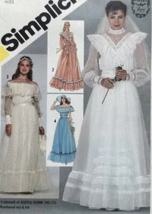 NEW VTG GUNNE SAX Uncut Sewing Pattern 5217 SIMPLICITY Wedding Dress Bridal Boho - Picture 1 of 15