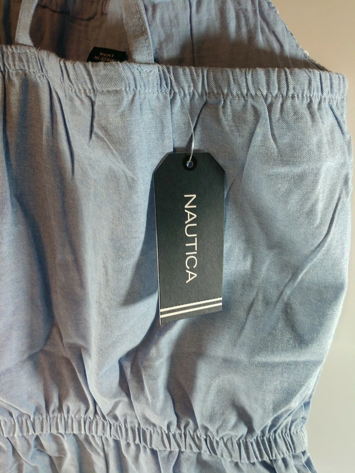 Mameluco Nautica Niñas Azul Sin Mangas Bolsillos Lt Cambray Nuevo Con Etiquetas Foto 1 de 4