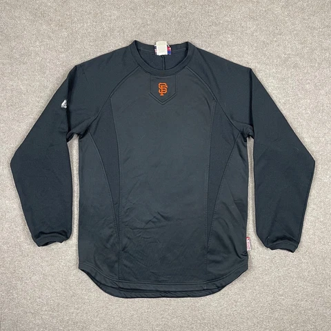 San Francisco Giants Shirt Men Small Black Long Sleeve MLB Baseball Majestic Cover