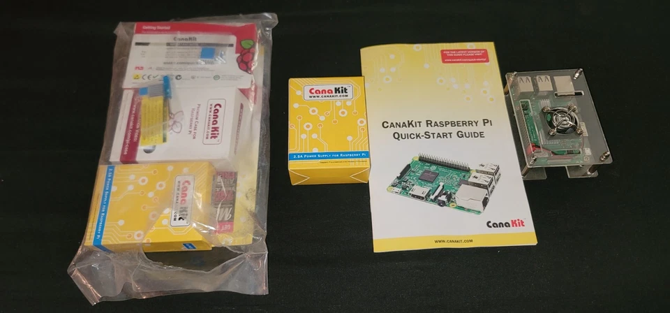 New CanaKit Raspberry Pi 3 Model B and Used Pi 3 Model B With Clear Case & Trans - Image 1 of 4