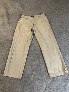 Chaps Ralph Lauren Khakis Mens 36x34 Beige Straight Leg Flat Front - Picture 1 of 11