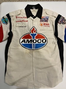 NASCAR Busch Series Pit Crew Uniform Shirt Dave Blaney Amoco Large - Picture 1 of 10