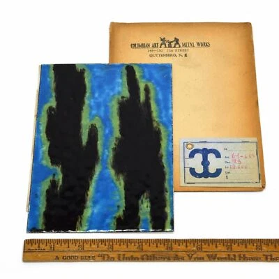 Antigua MUESTRA DE VENDEDOR (?) Azulejo/Panel Pintado "OBRAS METÁLICAS DE ARTE COLOMBIANO" (5 de 8) Foto 1 de 4