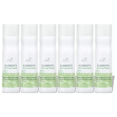 6x Wella Professionals ELEMENTS Renewing Shampoo 250ml