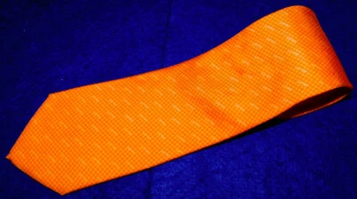 PINEDA COVALIN SANFER ORANGE/YELLOW DOTS/STRIPED TIE - TIES - DESIGNER TIES. - Image 1 of 3