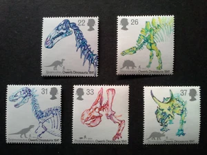 GB 1991, Dinosaurios, Serie Completa Nueva MNH **, SG 1573/77, Y 1556/60 - Imagen 1 de 1