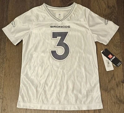 Camiseta com acabamento glitter Russell Wilson tamanho G (10/12) NFL Denver Broncos #3 feminina - Imagem 1 de 4