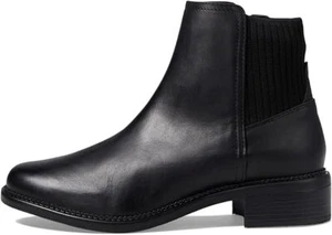 Clarks Maye Palm Collection Leather Ankle Boots Black 7/W New - Picture 1 of 1