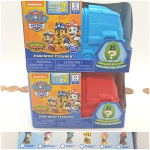Paw Patrol DINO Rescue Mini Figures Blind Box- Blue & Red-Series 7  NEW lot of 2 - Picture 1 of 8