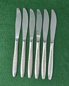 6 PETAL LANE Knives Superior Stainless International Flatware 8.25" Pinched Hdl - Picture 1 of 7