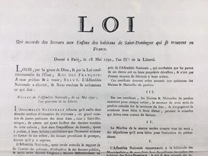 Haiti Enfants De Saint Domingue 1792 Antilles Colonie Revolution Française Aix - Picture 1 of 8