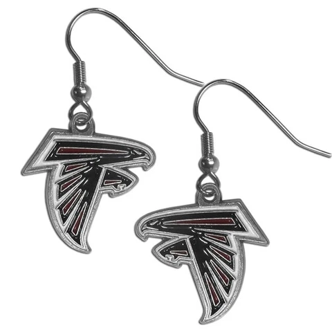 Atlanta Falcons Football NFL Team Logo Charm Silver Dangle Earrings Set Cover