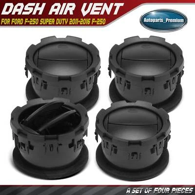 4xDash AC Heater Air Vent Black for Ford F-250 Super Duty 11-16 F-350 Super Duty - Image 1 of 4