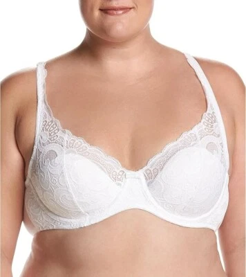 PLAYTEX Love My Curves Style US4514 Thin foam cup  lift bra with lace white - Image 1 of 2