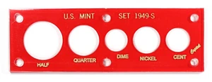 Capital Plastics Coin Holder 1949-S U.S. Mint Set New Old Stock w/ Screws RED - Picture 1 of 2