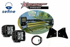 Rigid Ind. D-Series Dually Spot Light + A-Pillar Mount Kit For 07-15 Jeep JK - Picture 1 of 15