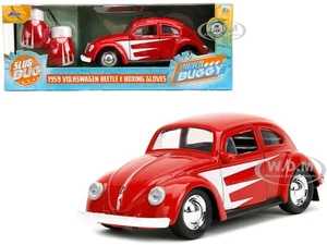 1959 VOLKSWAGEN BEETLE RED & BOXING GLOVES ACCESSORY 1/32 DIECAST JADA 34236 - Picture 1 of 6