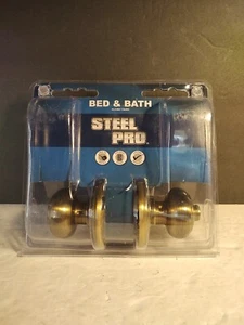 Bed & Bath Steel Pro Locking Door Knob Assembly Oil Rubbed Bronze - Picture 1 of 9