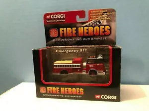 Corgi Fire Heroes Black Cab Red Mack CF Pumper Chicago Fire Truck - Picture 1 of 7