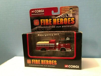 Corgi Fire Heroes Black Cab Red Mack CF Pumper Chicago Fire Truck  - Image 1 of 4