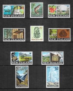 NEW ZEALAND 1967 - FULL SET POSTAGE STAMPS, QEII, SG 870-879, MNH. LOCAL MOTIFS.