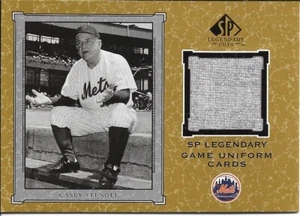 Casey Stengel 2001 SP Legendary  Cuts Game Jersey Swatch -  NY Mets - Picture 1 of 1