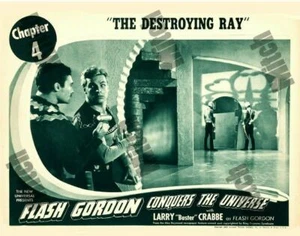 FLASH GORDON 1950 R CONQUERS THE UNIVERSE CHAPT 4  11 x 14 TRUCOLOR LOBBY CARD - Picture 1 of 1