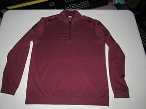 Adidas Golf Men's Climalite Purple 1/3 Zip Up Long Sleeve Golf Shirt Size L